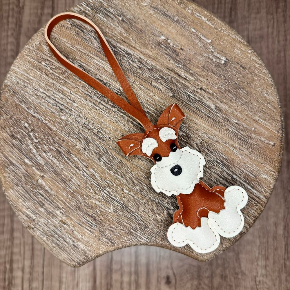 Honey Brown Dog Purse Charm Schnauzer Bag Charm Purse Dog lover Gift NEW - Picture 8 of 8